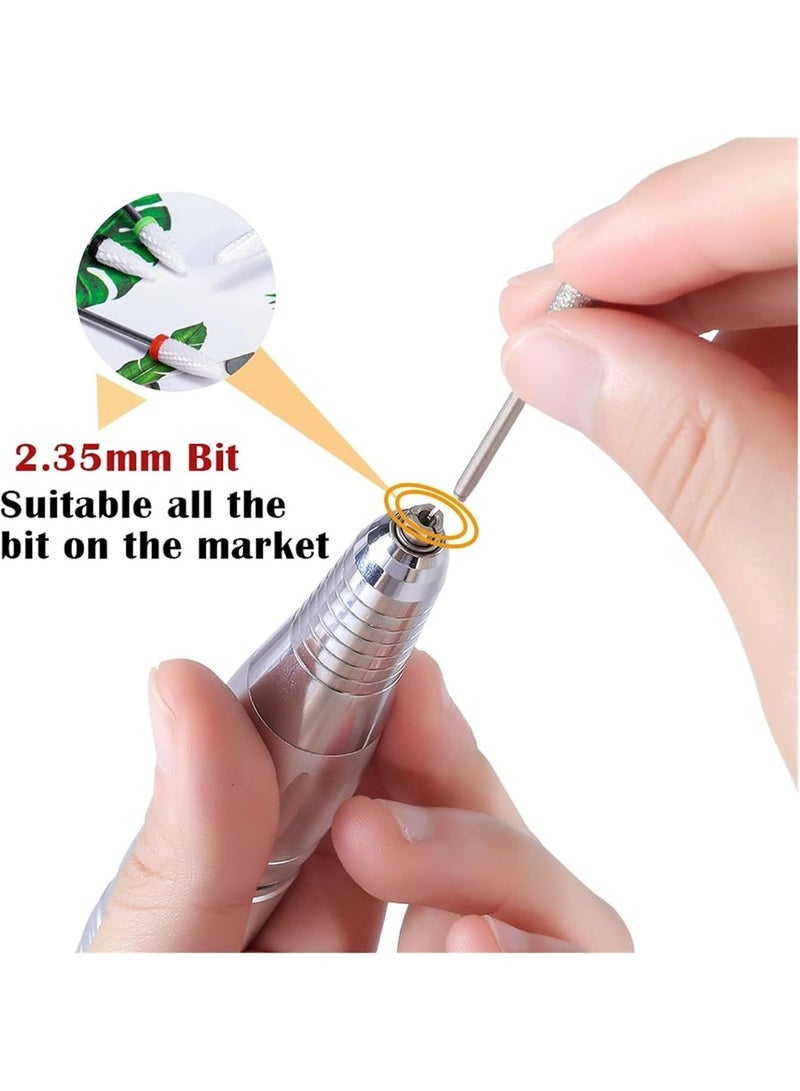 Professional Electric Nail Drill Machine 30,000 RPM, High-Speed Portable E-File Kit for Acrylic Gel Nails, Manicure Pedicure Set with Foot Pedal and 6 Metal Drill Bits for Home and Salon Use - Image 4